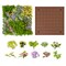 20" x 20" 3D Hanging Succulents with 10 Types of Mixed Faux Plants for Balcony Home - 20" x 20" (L x W)